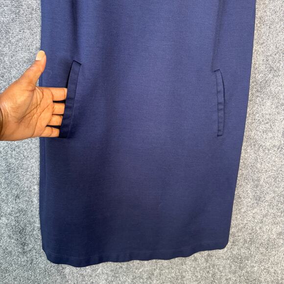Brass Dress Womens‎ Small Navy Blue Ponte Stretch Pullover Pockets Minimalist - Picture 8 of 10
